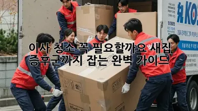 이사 청소, 꼭 필요할까요? 새집 증후군까지 잡는 완벽 가이드